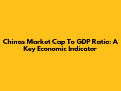 China's Market Cap To GDP Ratio: A Key Economic Indicator