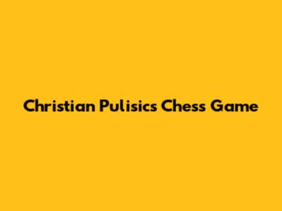 Christian Pulisic's Chess Game