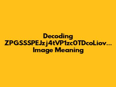 Decoding ZPGSSSPEJzj4tVP1zc0TDcoLiov... Image Meaning