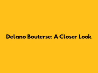 Delano Bouterse: A Closer Look