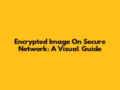 Encrypted Image On Secure Network: A Visual Guide