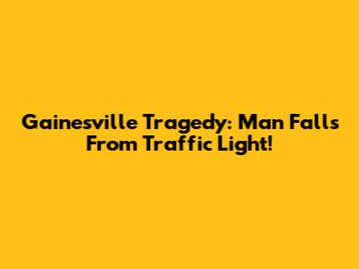 Gainesville Tragedy: Man Falls From Traffic Light!