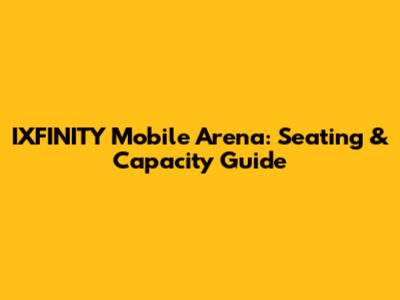 IXFINITY Mobile Arena: Seating & Capacity Guide