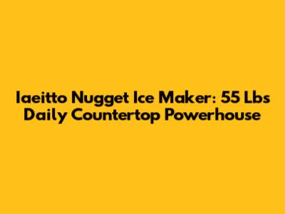 Iaeitto Nugget Ice Maker: 55 Lbs Daily Countertop Powerhouse