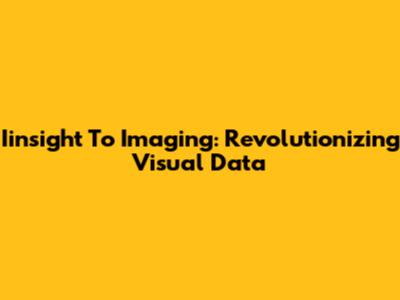 Iinsight To Imaging: Revolutionizing Visual Data