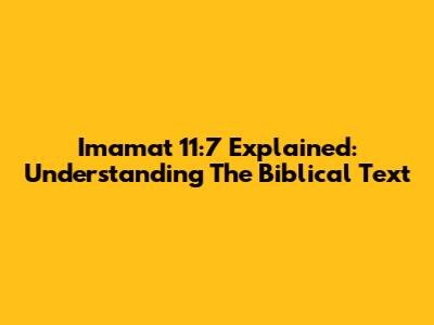 Imamat 11:7 Explained: Understanding The Biblical Text