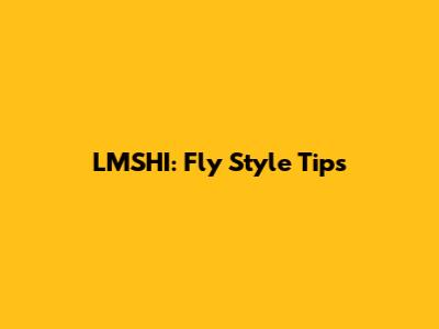 LMSHI: Fly Style Tips