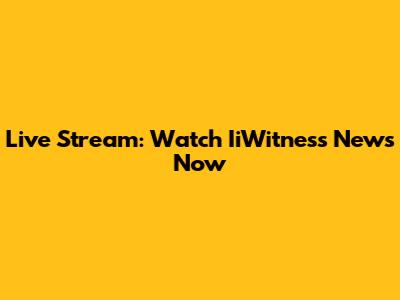 Live Stream: Watch IiWitness News Now