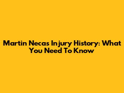 Martin Necas Injury History: What You Need To Know