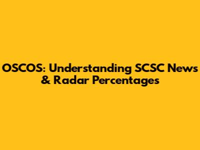 OSCOS: Understanding SCSC News & Radar Percentages