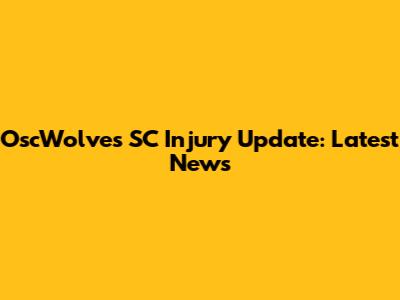 OscWolves SC Injury Update: Latest News