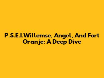 P.S.E.I.Willemse, Angel, And Fort Oranje: A Deep Dive