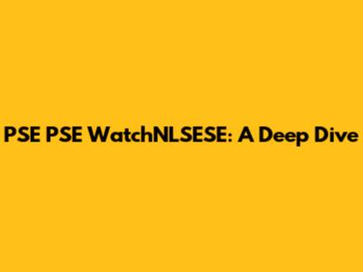 PSE PSE WatchNLSESE: A Deep Dive