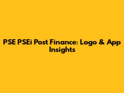 PSE PSEi Post Finance: Logo & App Insights