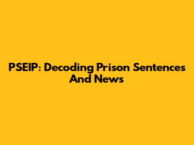 PSEIP: Decoding Prison Sentences And News
