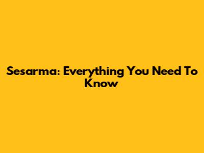 Sesarma: Everything You Need To Know