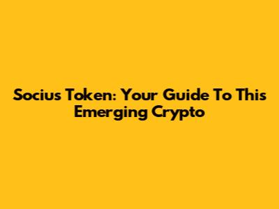 Socius Token: Your Guide To This Emerging Crypto