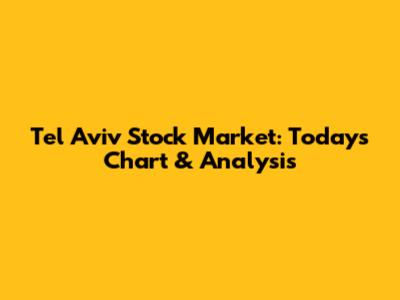 Tel Aviv Stock Market: Today's Chart & Analysis