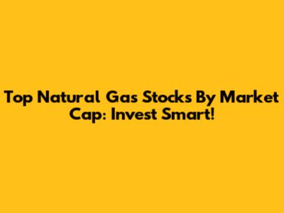 Top Natural Gas Stocks By Market Cap: Invest Smart!