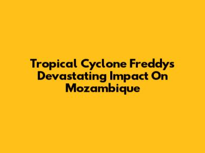 Tropical Cyclone Freddy's Devastating Impact On Mozambique