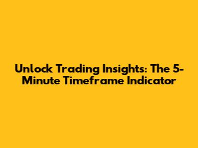 Unlock Trading Insights: The 5-Minute Timeframe Indicator