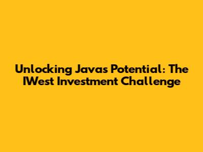 Unlocking Java's Potential: The IWest Investment Challenge