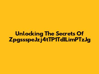 Unlocking The Secrets Of ZpgssspeJzj4tTP1TdILimPTzJg