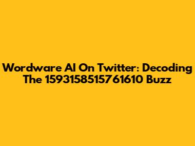 Wordware AI On Twitter: Decoding The 1593158515761610 Buzz