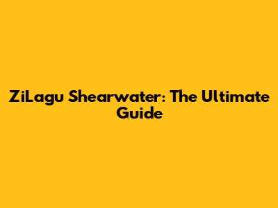 ZiLagu Shearwater: The Ultimate Guide