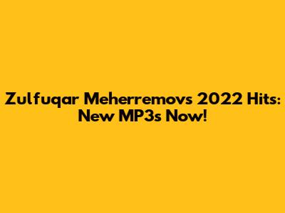 Zulfuqar Meherremov's 2022 Hits: New MP3s Now!